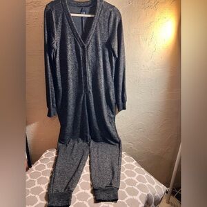 GAP Jumpsuit Charcoal Knit cabin core S/M
